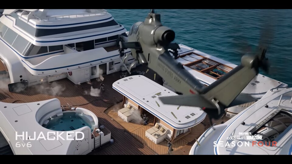 Auf der Luxusjacht werdet ihr in Call of Duty Black Ops: Cold War mehr Action als Urlaub erleben.