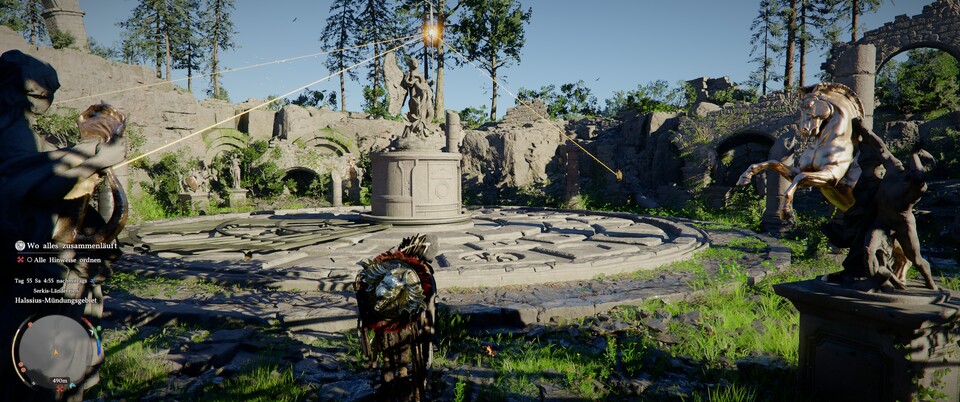 Selten lassen sich Rätsel direkt vor Ort lösen, wie hier. Oft müsst ihr an ganz anderer Stelle suchen.