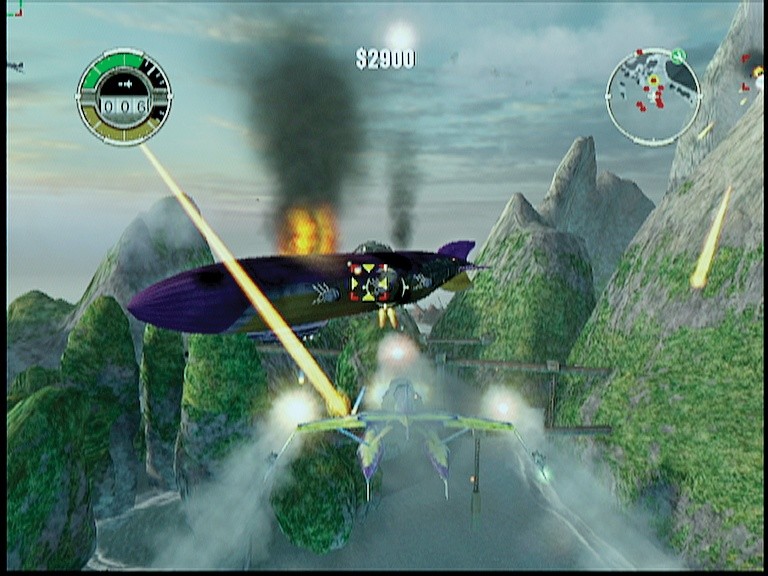 Um einen der unzähligen Zeppeline gefahrlos demontieren zu können, solltet ihr euch als erstes die Geschütze an der Oberseite des Monstrums vornehmen. Screen: Xbox
