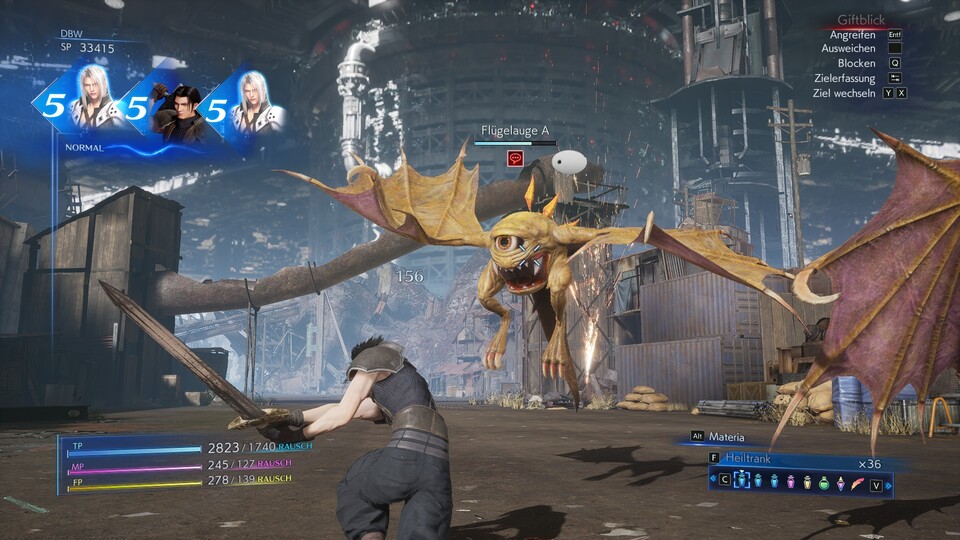 Das Kampfsystem von Crisis Core setzt auch in der Neuauflage wieder auf schnelle Action.