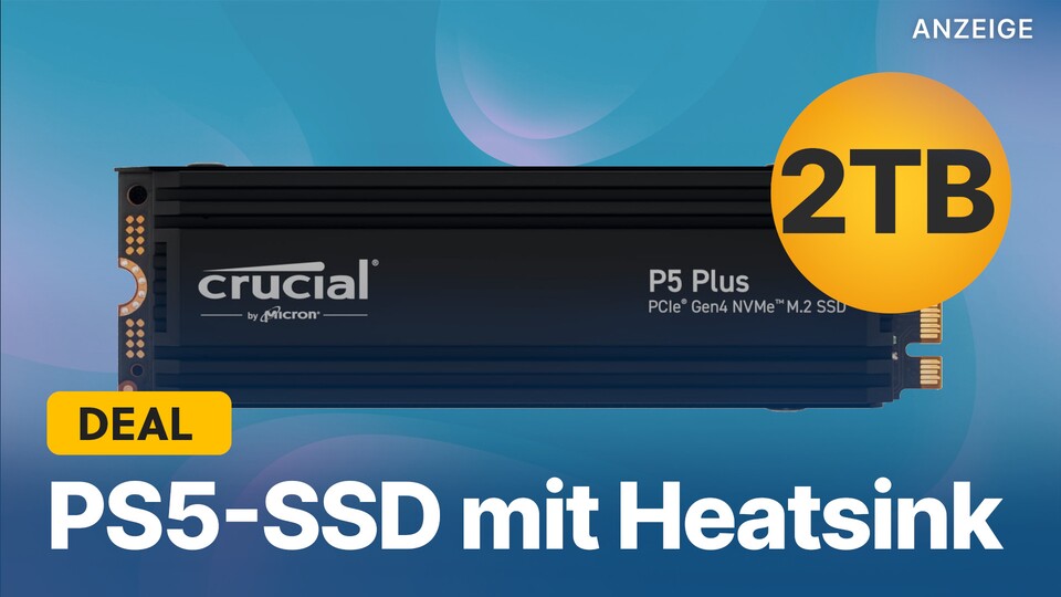 Bei Amazon könnt ihr jetzt eine gut gekühlte PS5-SSD mit 2TB Speicher günstig abstauben.