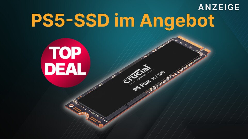 Bei Amazon könnt ihr euch jetzt mit der Crucial P5 Plus NVMe SSD 2 TB Speicher für die PS5 günstig sichern.