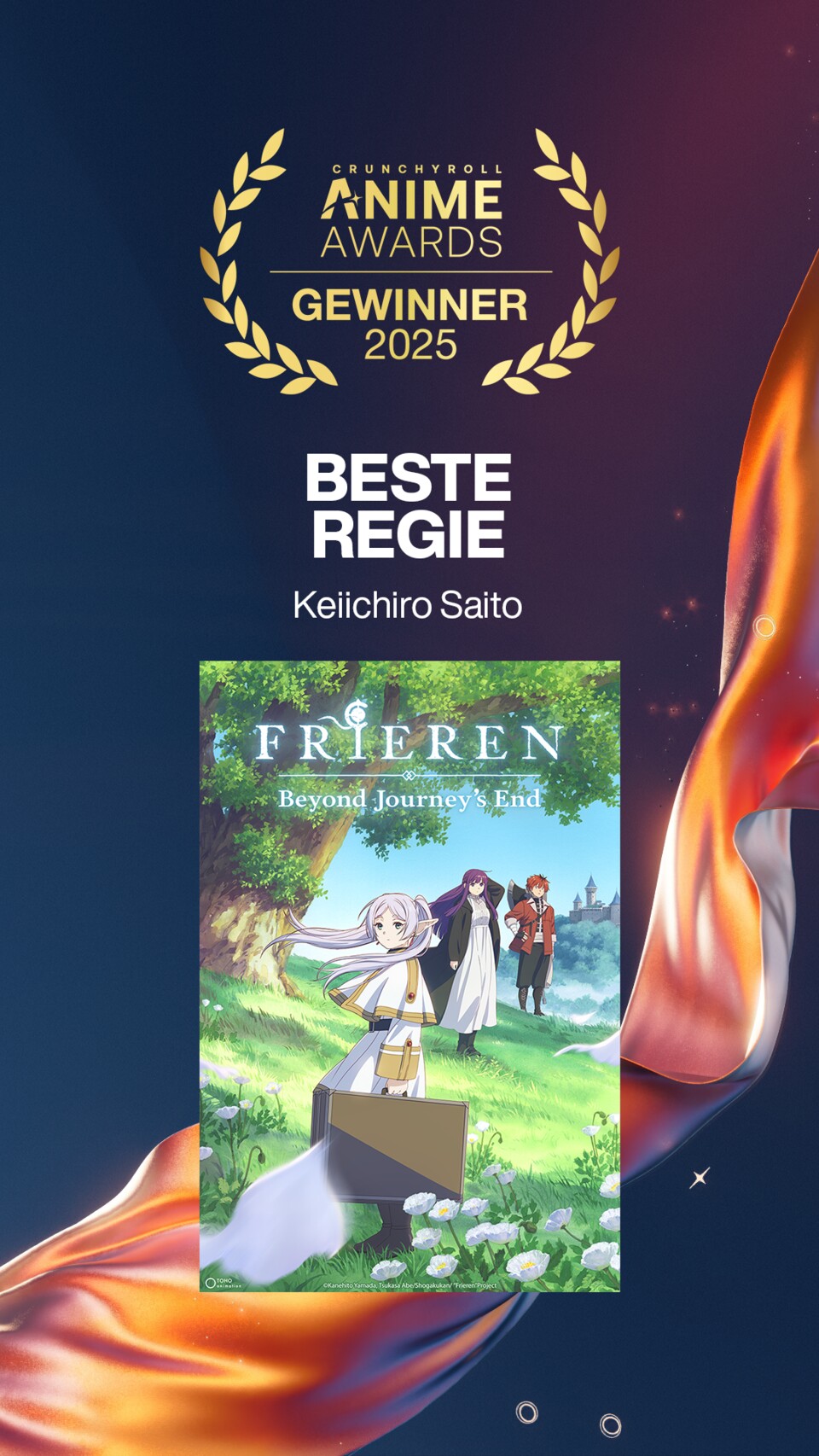 Keiichiro Saito hat mit seiner Regie in Frieren großartige Arbeit geleistet. (Bild: © Crunchyroll)