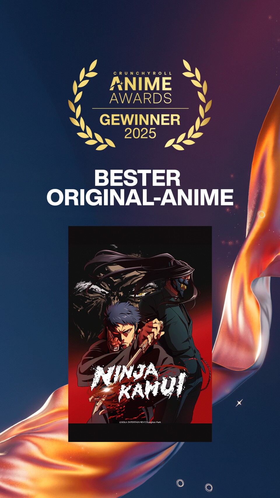 Überraschendes Ergebnis: Ninja Kamui wurde als bester Original-Anime gewählt. (Bild: © Crunchyroll)