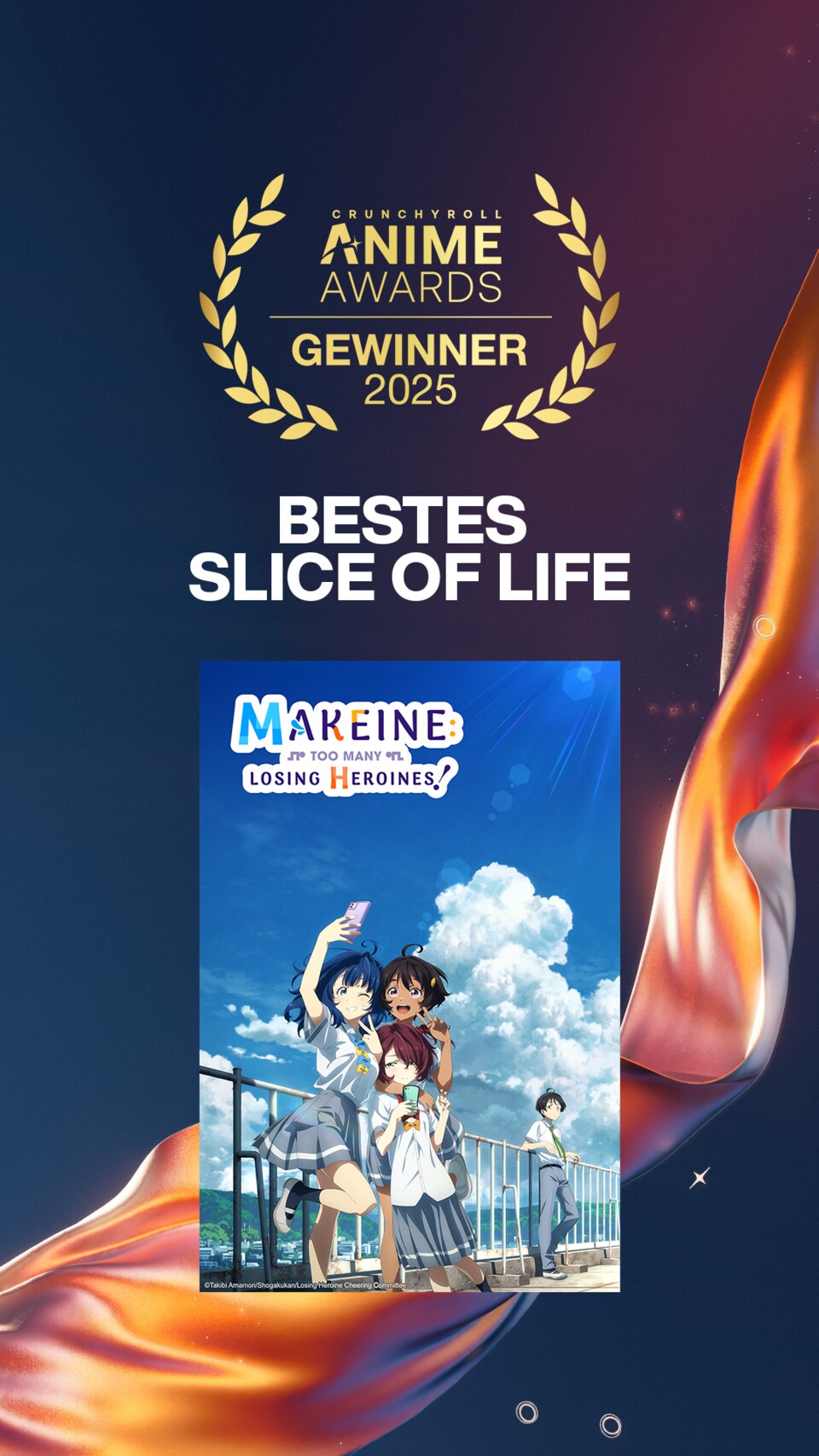 Makeine gewann den Titel als bestes Slice of Life. (Bild: © Crunchyroll)