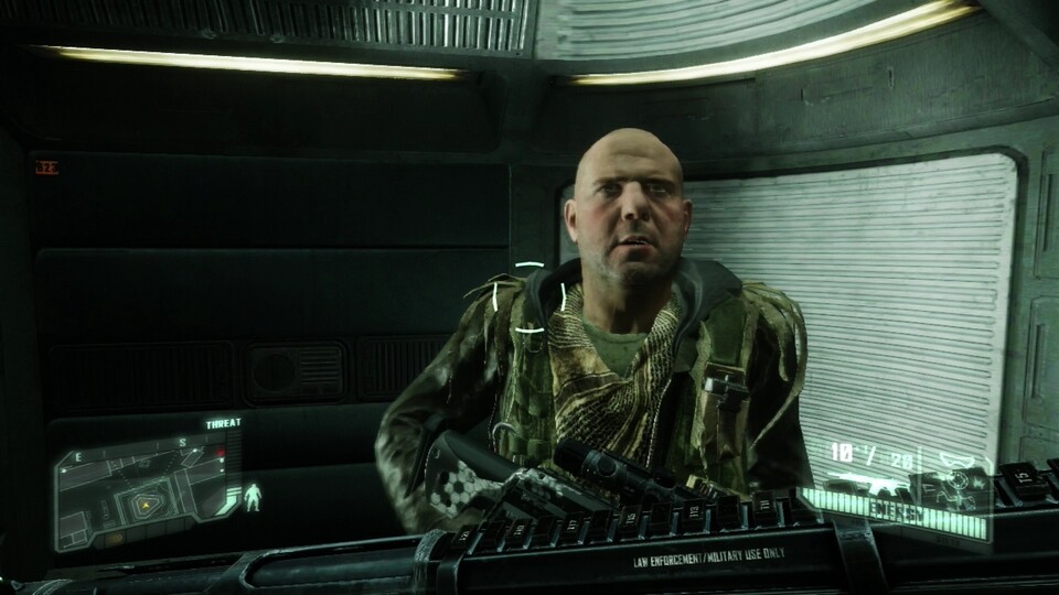 Das Gesicht von Crysis 3 ist nicht das des Helden Prophet, sondern das seines Sidekicks Psycho. Ein rundum gelungener Charakter.
