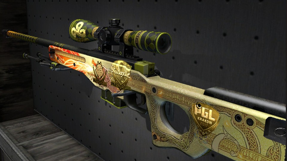 So sieht der Dragon Lore-Skin mit Autogramm in Counter-Strike: Global Offensive (CS: GO) aus.