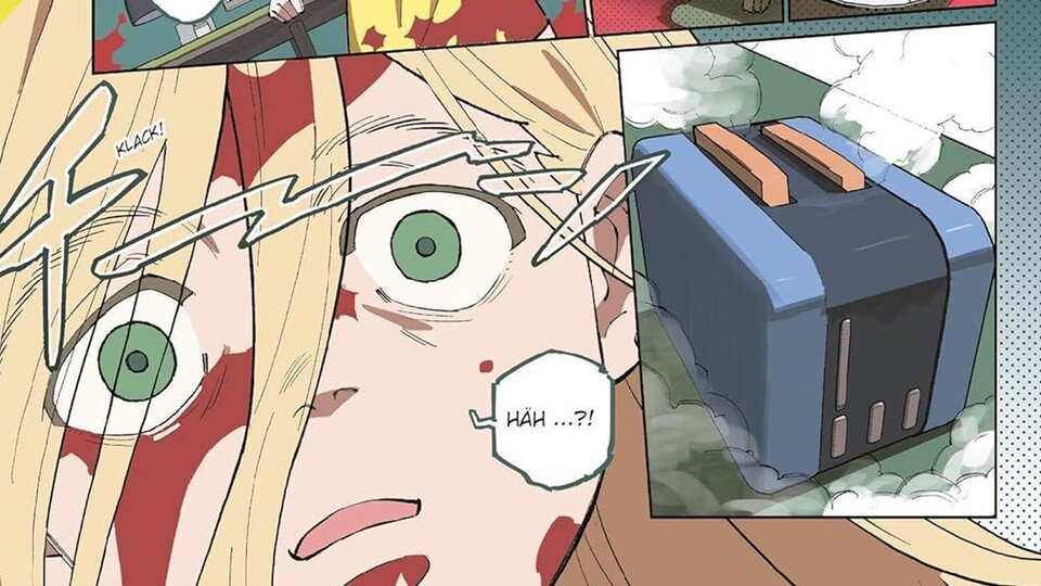 Rebecca kann auch nicht fassen, wie viele Cyberpunk-Comics es mittlerweile gibt.