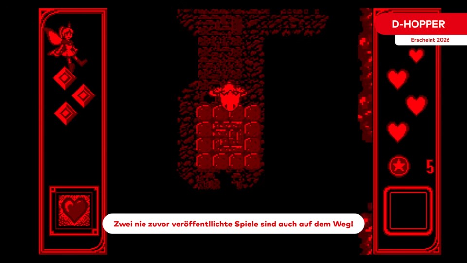 D-Hopper bietet ein Abenteuer im Zelda-Stil. Die plastische Wirkung der Höhenunterschiede kommt auf Screenshots natürlich nicht so gut zur Geltung wie bei Nutzung des Virtual Boy.