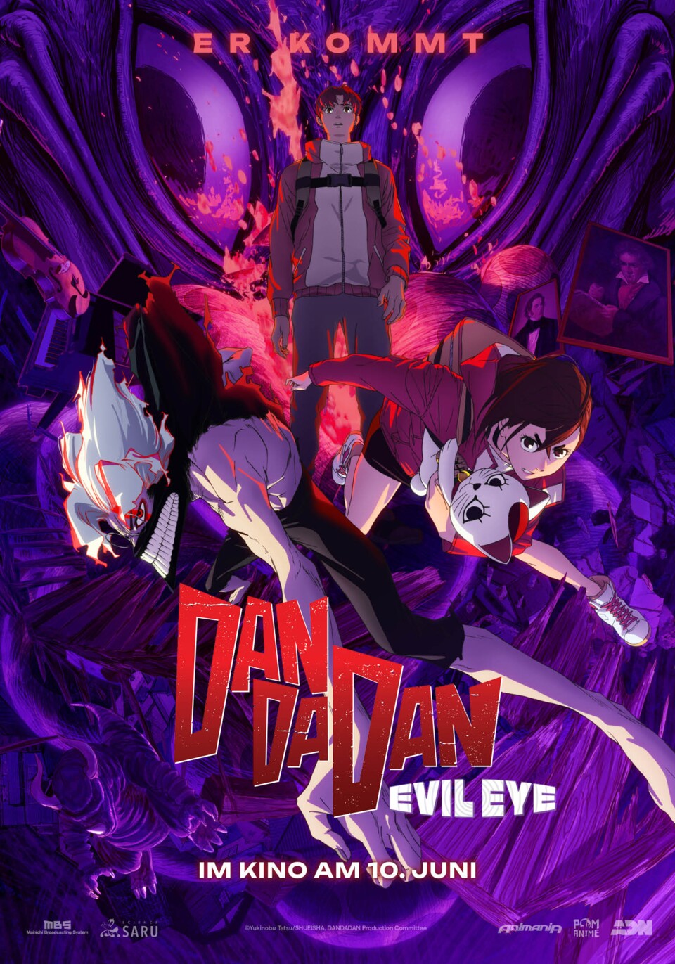 Neues Poster zu DanDaDans anstehenden Kinofilm. (Bild: © Yukinobu Tatsu Science Saru)