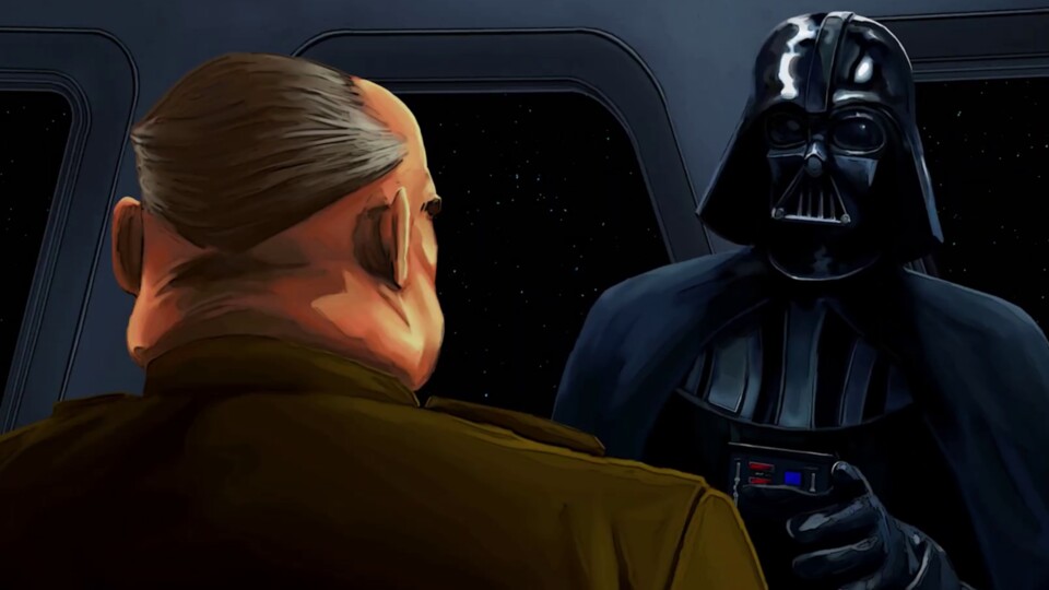 Sogar Darth Vader hat seinen Auftritt in dem Star-Wars-Klassiker.
