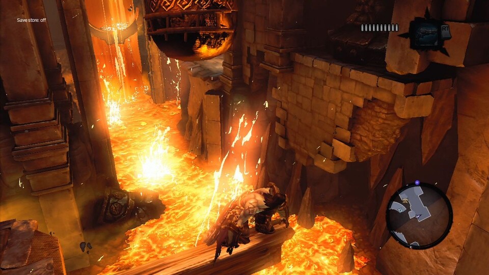 Tolle Effektewie hier in einem Feuer-Dungeon unterstützen die Atmosphäre des Spiels.