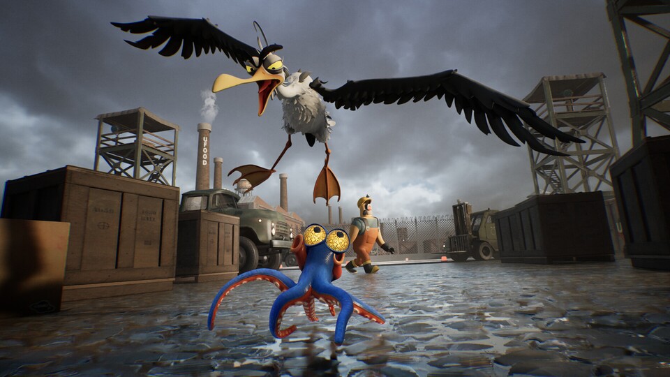 Darwins Paradox schickt euch als Oktopus auf ein großes Abenteuer im Animationsfilm-Stil.