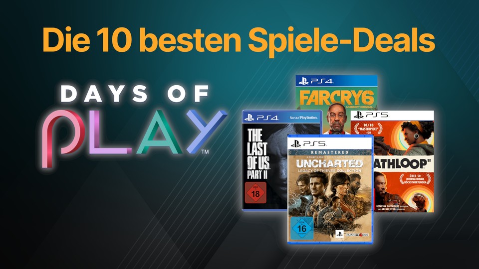 Zu den Days of Play gibt es eine Menge PS4- und PS5-Spiele günstiger. Wir haben euch die besten 10 Angebote herausgesucht.
