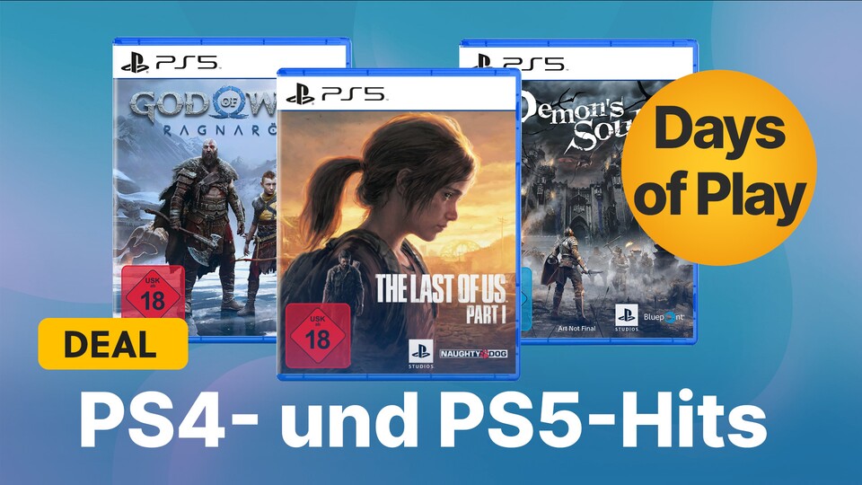 Vor allem bei MediaMarkt und Saturn gibt es zu den Days of Play 2023 eine große Auswahl an PS4- und PS5-Hits günstig im Angebot.