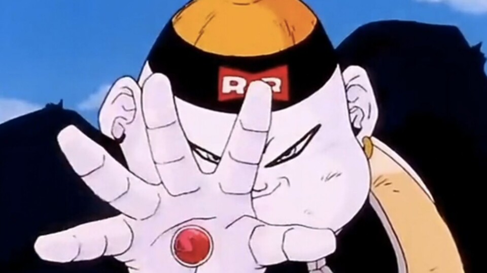 C19 war Dr. Gero immer treu und hatte Son Goku fast die komplette Energie abgezapft. (© Akira Toriyama, Shueisha Toei Animation)