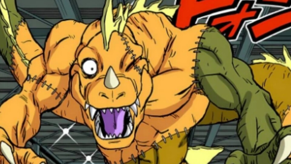 Die Dinosaurier-Chimere bestand auch aus mechanischen Teilen und ist ebenfalls ein Cyborg. (© Akira Toriyama, Shueisha Toei Animation)