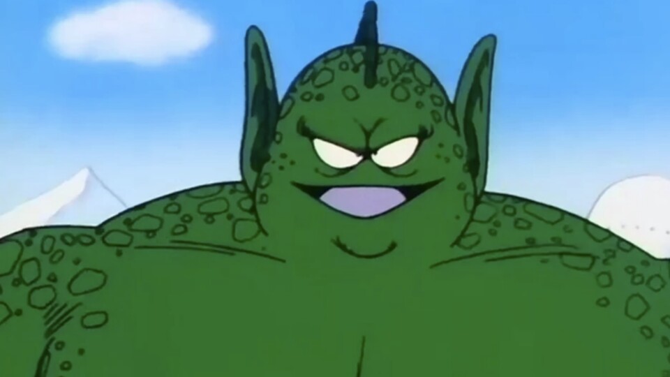 Trommel musste eine peinliche Niederlage gegen Son Goku einstecken. (© Akira Toriyama, Shueisha Toei Animation)