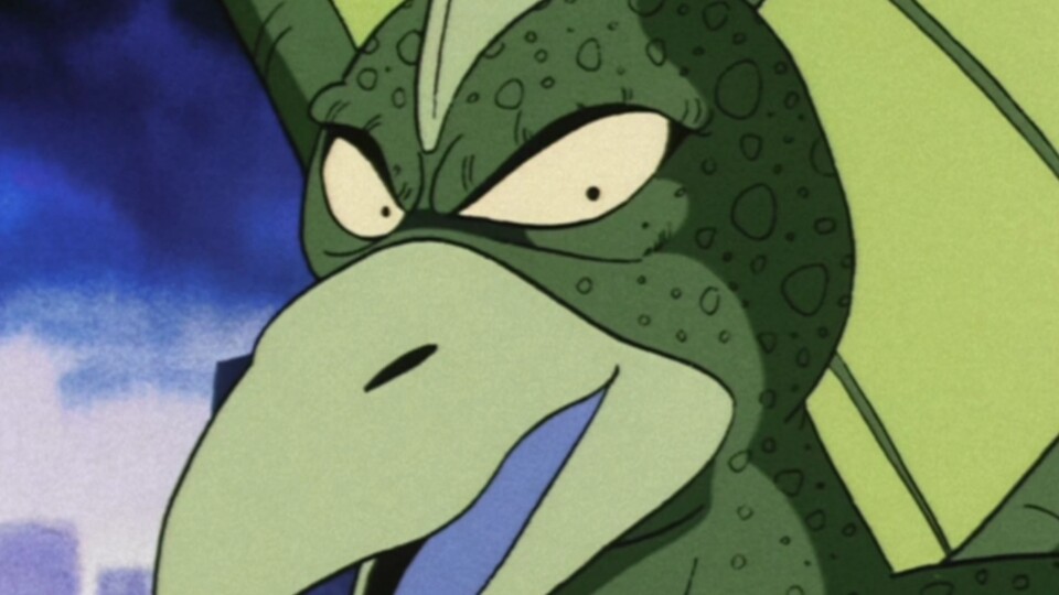 Ukulele ist einer der wenigen bekannten Kider von Oberteufel Piccolo vor seiner Versiegelung und kommt nur im Anime vor. (© Akira Toriyama, Shueisha Toei Animation)