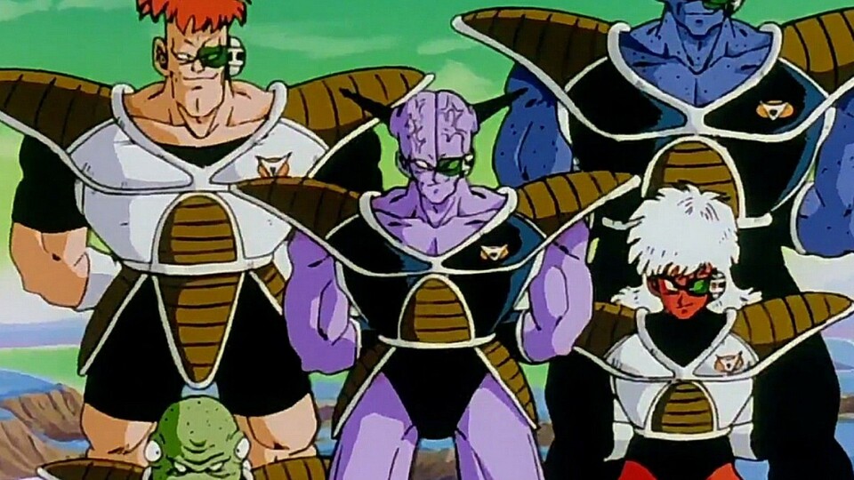 Die Z-Kämpfer treffen zum ersten Mal auf das Giyu-Spezialkommando. (© Akira Toriyama Toei Animation)