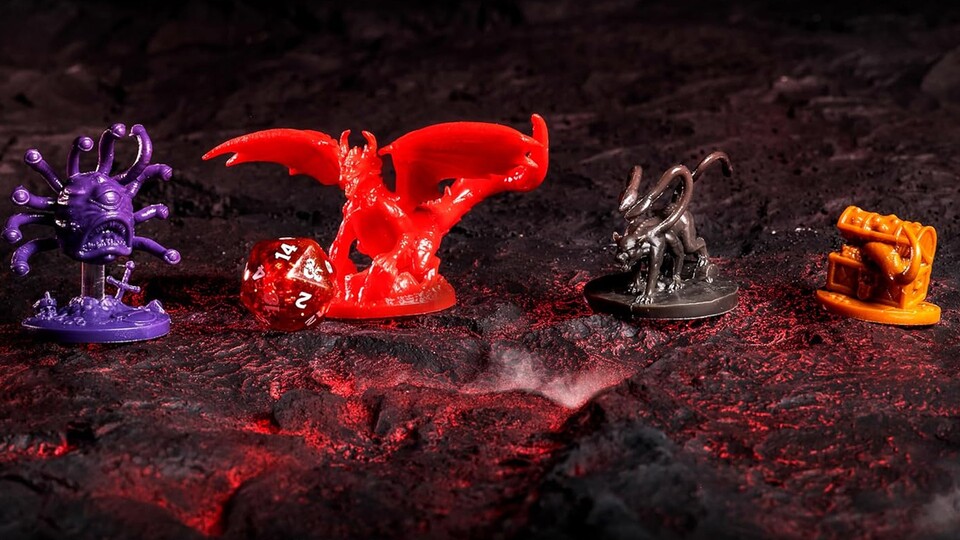 Gegen diese vier legendären D+D-Monster könnt ihr in diesem Brettspiel antreten.