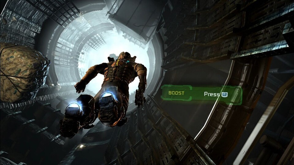Dead Space 2: Um die Rätsel zu lösen, benötigt ihr Isaacs Flugfähigkeiten. [PS3]