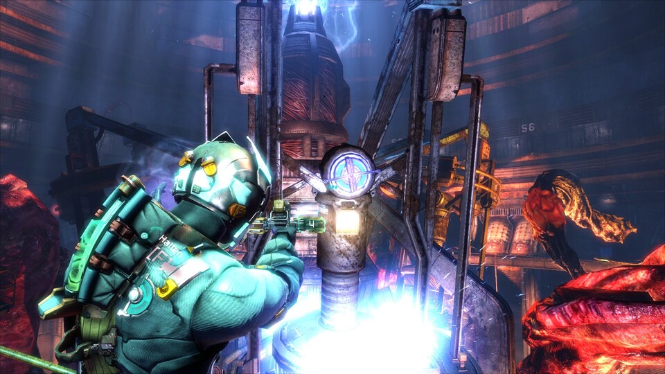 Wenn Mikrotransaktion und Echtgeld-Shop in einem Vollpreisspiel zu aufdringlich werden, werten wir ab. (Bild: Dead Space 3)