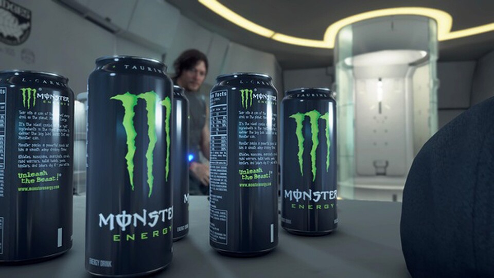 Monster Energy wird ziemlich plakativ in Death Stranding gezeigt.