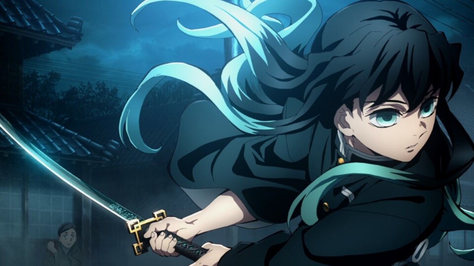 Muichhiro ist das jüngste Mitglied das Säulen und bleibt im Kampf immer gefasst! (© Koyoharu Gotouge, Shueisha Ufotable)