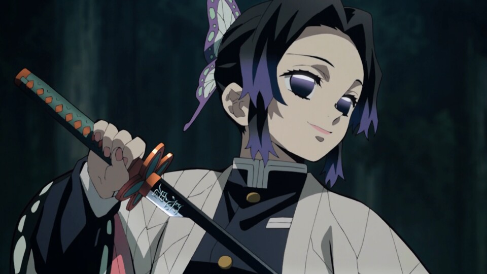 Shinobus Spezialität ist die Herstellung und Einsatz von Gift, um die Dämonen auszulöschen. (© Koyoharu Gotouge, Shueisha Ufotable)