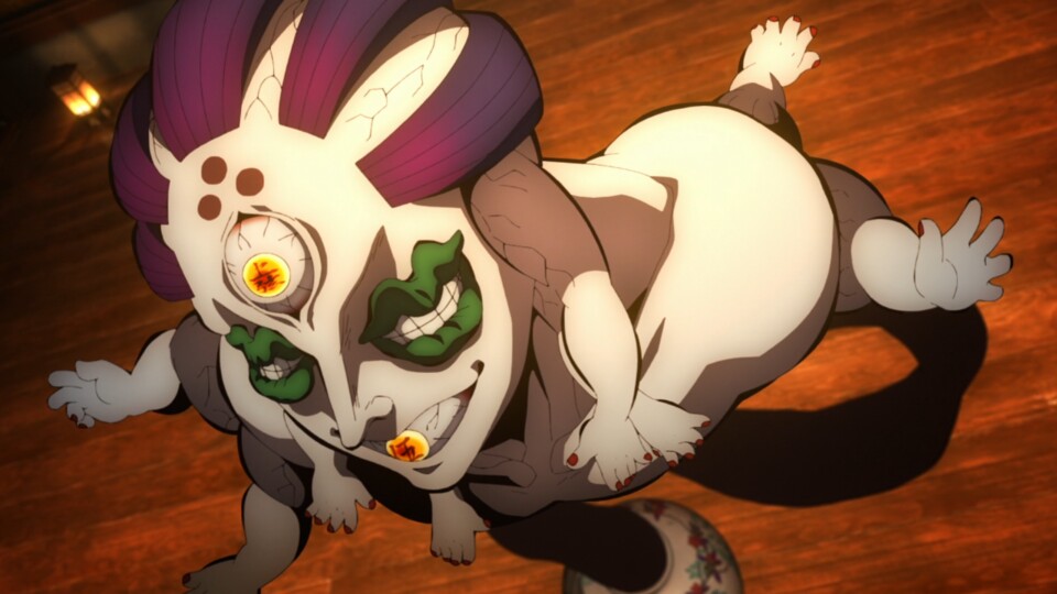 Gyokko ist ein überaus grausamer Dämon. (Bild: © Koyoharu Gotouge, Shueisha Ufotable, Crunchyroll)