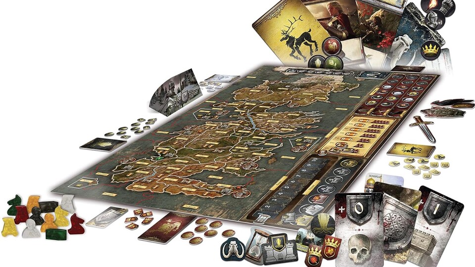 Das Brettspiel kommt mit sehr vielen verschiedenen Materialien zu euch nach Hause.