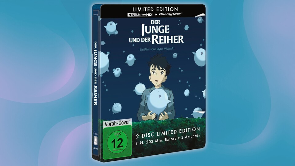 Das Cover der 4K Blu-ray Special Edition von Der Junge und der Reiher ist noch nicht final. Dass sie eine Menge Extras bieten wird, ist aber sicher.