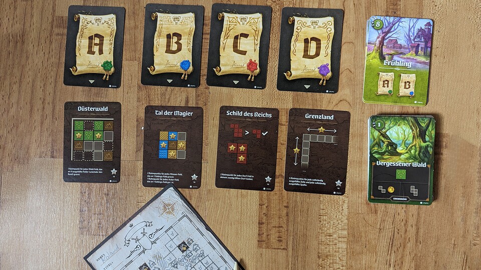 Mehr als ein bisschen Platz zum Auslegen der Karten braucht ihr bei diesem Spiel nicht – egal wie viele Leute mitspielen.