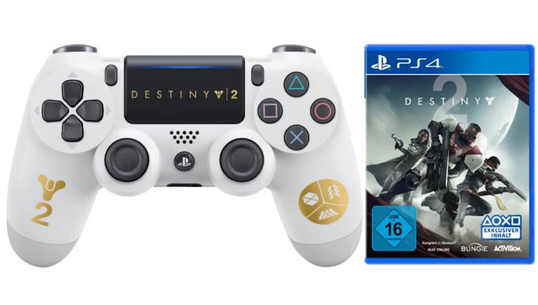 PS4 Controller im Destiny 2-Design im Bundle mit Destiny 2.