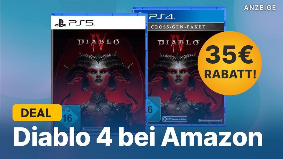 Diablo 4 könnt ihr bei Amazon jetzt sowohl für PS4 als auch für PS5 zum Bestpreis abstauben.