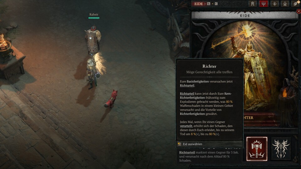 Der Eid des Richters lässt euch Richturteile sprechen, die den gesammten Bildschirm explodieren lassen.