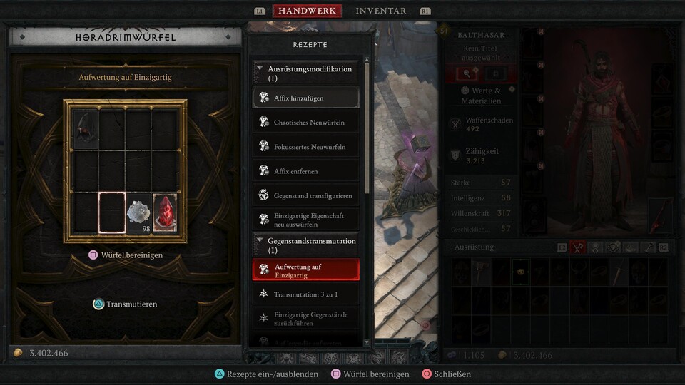 Mit dem Horadrischen Würfel könnt ihr einzigartige Gegenstände aus weißen Schrott-Items erschaffen, wenn ihr die passenden Materialien habt.