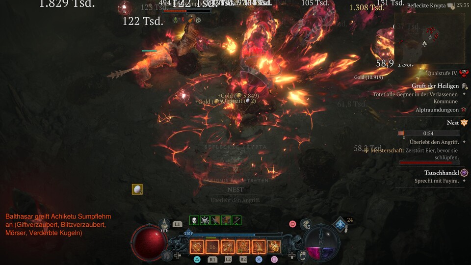 Euer Infernaler Hauch verwandelt euch in einen Dämon, der Feuer spuckt und mit eurem Splitter zusätzliches Feuer beschwört.