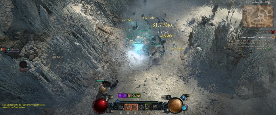 Sobald ihr die Dämmerfeuer-Handschuhe habt tötet eure Aura alles um euch herum, ohne das ihr viel machen müsst.