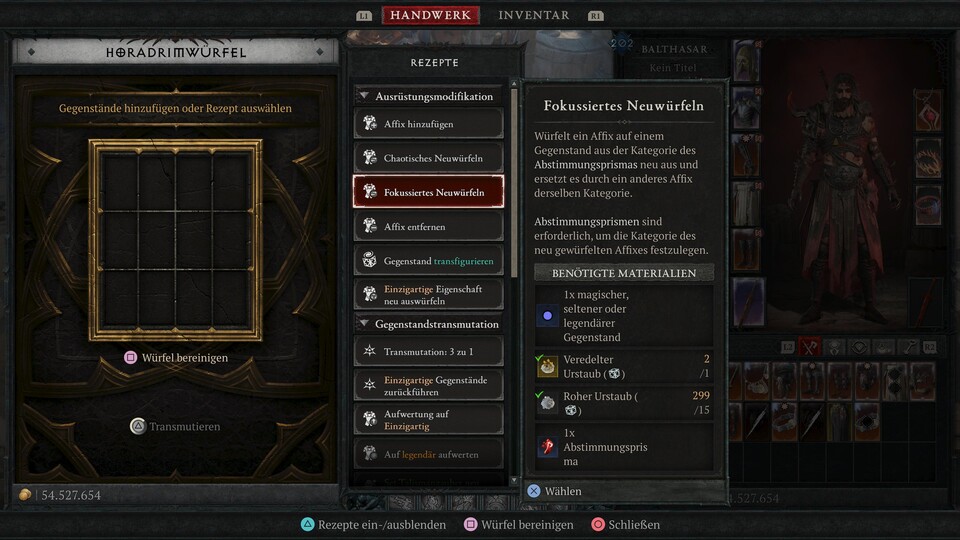 Fokussiertes Neuwürfeln