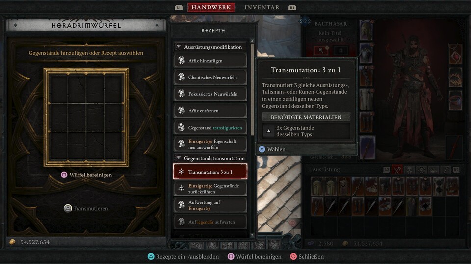 Transmutation: 3 zu 1