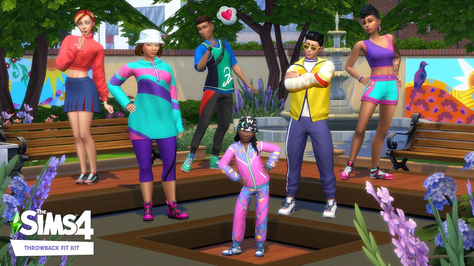 Die Sims 4 bietet bald auch Kleidung für alle Fans der 1990er-Jahre-Sportswear.