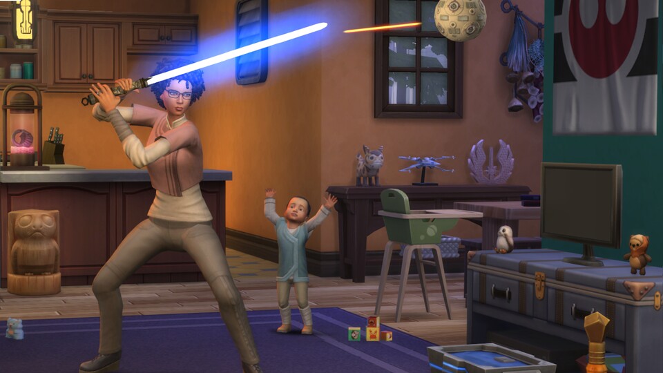 Die Sims 4: Der Star Wars DLC lässt eure Sims das Lichtschwert schwingen und Missionen für eine von drei Fraktionen erfüllen.