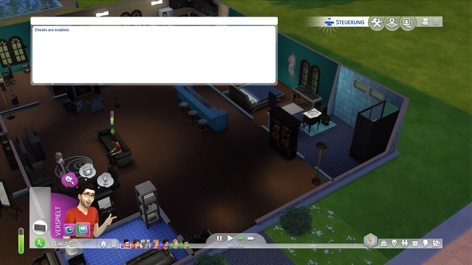 Das Cheat-Fenster in Die Sims 4