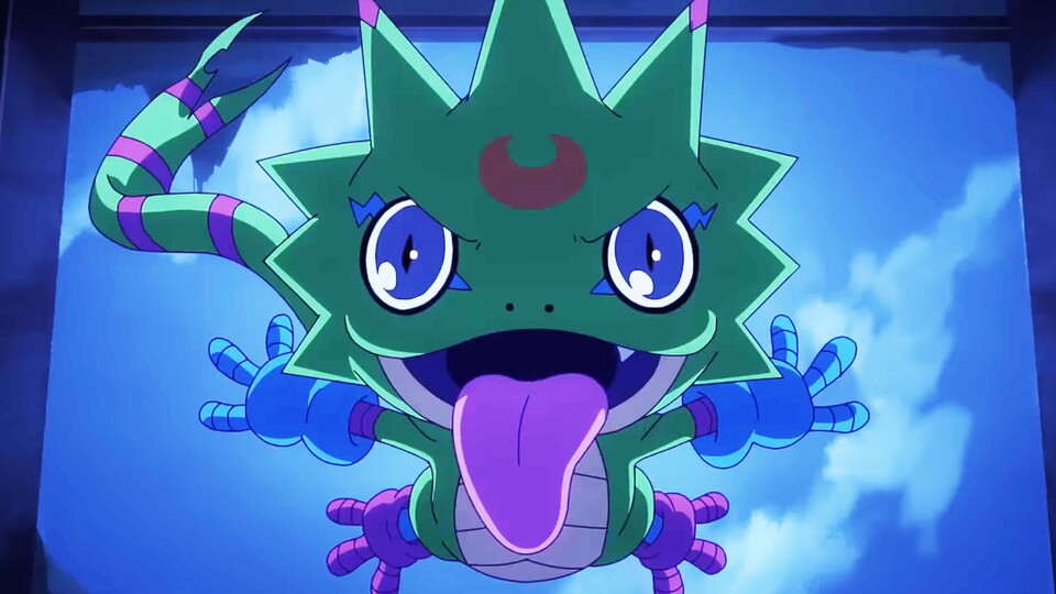 Gekkomon ist der Partner des Protagonisten Tenma Tomoro. (© Akiyoshi Hongo Toei Animation)