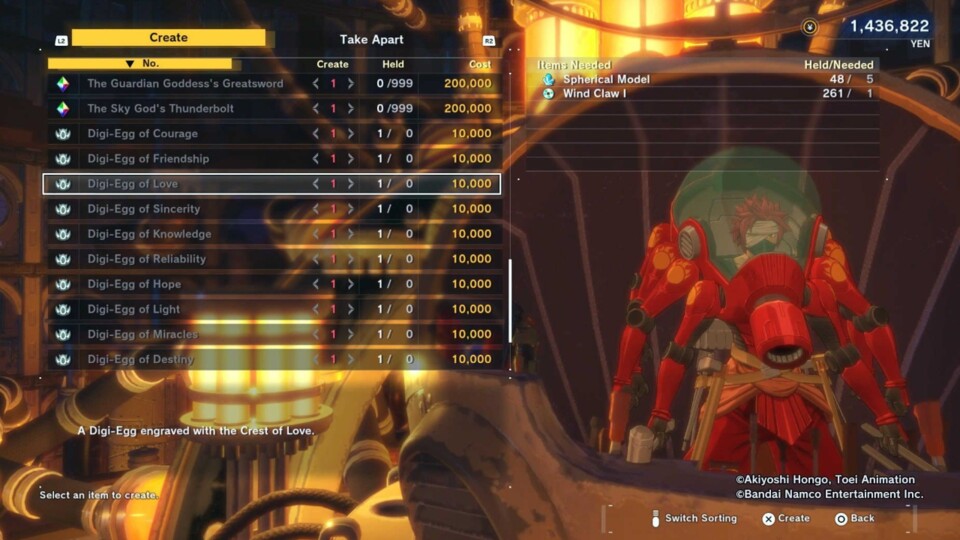 Bei Vulcanusmon könnt ihr die Digi-Eier herstellen. (© Bandai Namco)