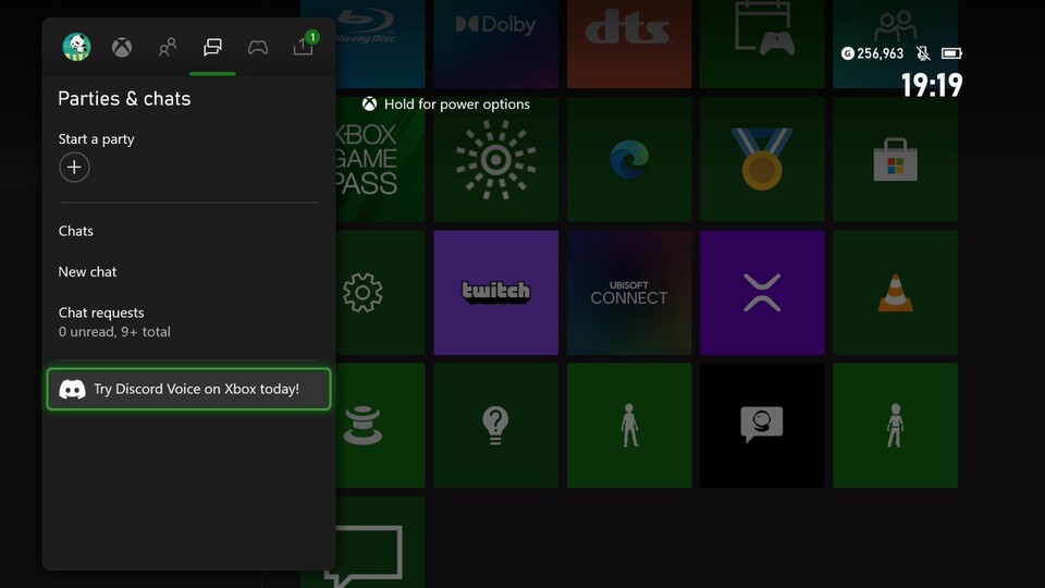 Über diesen Knopf lässt sich euer Xbox-Account von der Konsole aus mit der Mobile-App von Discord verknüpfen.