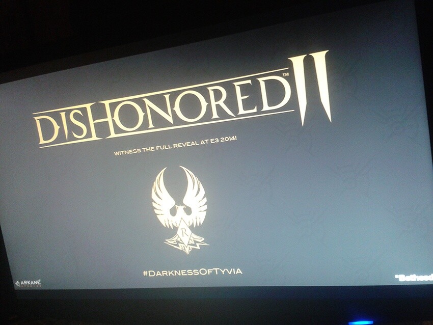 Dieses Bild deutet darauf hin, dass Bethesda bei der E3 2014 das Actionspiel Dishonored 2 ankündigen wird.