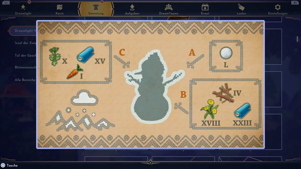 Die Anleitung für den Schneemann des verrückten Hutmachers findet ihr in einer roten Kisten vor Remys Restaurant.